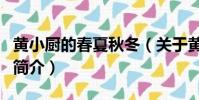 黄小厨的春夏秋冬(关于黄小厨的春夏秋冬的简介)