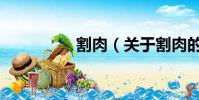 割肉(关于割肉的简介)