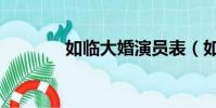 如临大婚演员表(如临大婚)