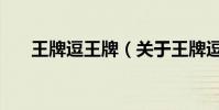 王牌逗王牌(关于王牌逗王牌的简介)
