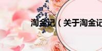 淘金记(关于淘金记的简介)