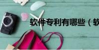 软件专利有哪些(软件专利)