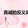 真诚的反义词是什么词二年级（真诚的反义词）