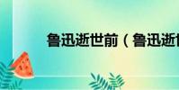 鲁迅逝世前(鲁迅逝世一世纪)