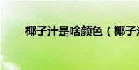椰子汁是啥颜色(椰子汁什么颜色)