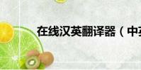 在线汉英翻译器(中英翻译器)