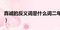 真诚的反义词是什么词二年级(真诚的反义词)