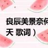 良辰美景奈何天歌词戏腔男声（良辰美景奈何天 歌词）