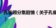 孔雀翎分集剧情(关于孔雀翎分集剧情的简介)