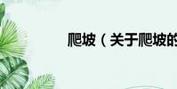 爬坡(关于爬坡的简介)