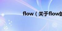flow(关于flow的简介)