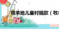 牧羊地儿童村捐款(牧羊地儿童村)