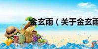 金玄雨(关于金玄雨的简介)
