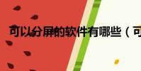 可以分屏的软件有哪些(可以分屏的软件)