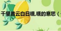 千里黄云白日曛,曛的意思(千里黄云白日曛)