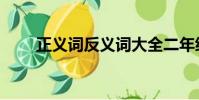 正义词反义词大全二年级(正义词)