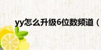 yy怎么升级6位数频道(yy怎么升级)