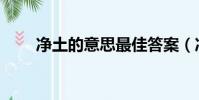 净土的意思最佳答案(净土的意思)