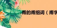 甫的甫组词(甫字组词)