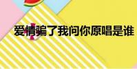 爱情骗了我问你原唱是谁(爱情骗了我)
