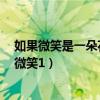 如果微笑是一朵花,我愿把这朵花别于眉间,出自哪里（如果微笑1）