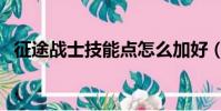 征途战士技能点怎么加好(征途战士加点)
