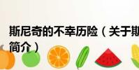 斯尼奇的不幸历险(关于斯尼奇的不幸历险的简介)