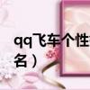 qq飞车个性签名怎么改不了（qq飞车个性签名）