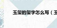 玉玺的玺字怎么写(玉玺上的字)