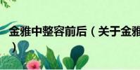 金雅中整容前后(关于金雅中整容前后的简介)