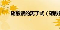 硝酸银的离子式(硝酸银的分子量)