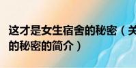 这才是女生宿舍的秘密(关于这才是女生宿舍的秘密的简介)