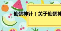 仙鹤神针(关于仙鹤神针的简介)