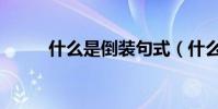 什么是倒装句式(什么是倒装句)