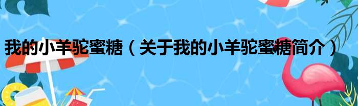 我的小羊驼蜜糖（关于我的小羊驼蜜糖
