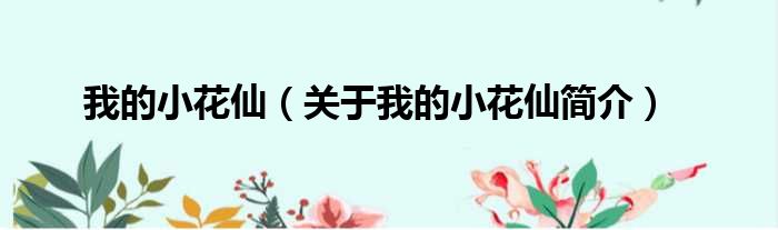 我的小花仙（关于我的小花仙简介）(图1)