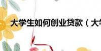 大学生如何创业贷款(大学生如何创业)