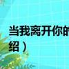 当我离开你的城市（关于当我离开你的城市介绍）