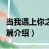 当我遇上你之雨心篇（关于当我遇上你之雨心篇介绍）