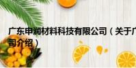 广东申润材料科技有限公司(关于广东申润材料科技有限公司介绍)