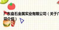 广东盘石金属实业有限公司(关于广东盘石金属实业有限公司介绍)