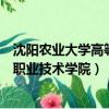 沈阳农业大学高等职业技术学院分数线（沈阳农业大学高等职业技术学院）
