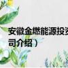 安徽金燃能源投资有限公司（关于安徽金燃能源投资有限公司介绍）