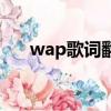 wap歌词翻译成中文（wap歌词翻译）