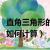 直角三角形的斜边怎么算（直角三角形的斜边如何计算）