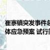 崔寨镇突发事件总体应急预案 试行（关于崔寨镇突发事件总体应急预案 试行简介）