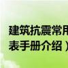 建筑抗震常用图表手册（关于建筑抗震常用图表手册介绍）