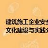 建筑施工企业安全文化建设与实践（关于建筑施工企业安全文化建设与实践介绍）