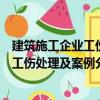 建筑施工企业工伤处理及案例分析手册（关于建筑施工企业工伤处理及案例分析手册介绍）