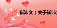 崔沛文(关于崔沛文简介)